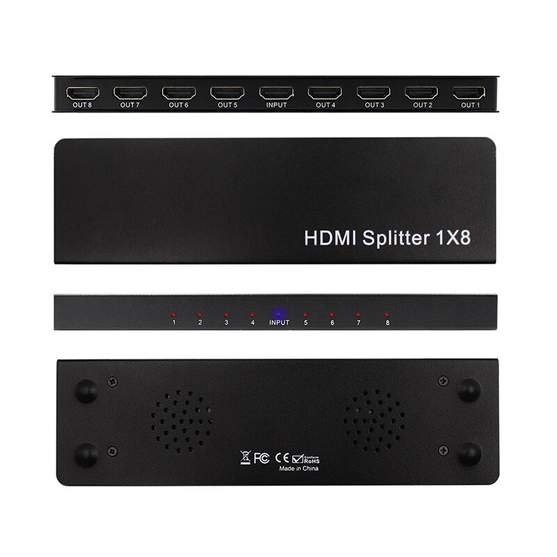 Hdmi й Ʈ HD 8 Ʈ 1  8 ƿ 1x8 HDMI й   1080P, HD HDTV 3D DVD (̱ Ǵ  Ǵ  Ǵ AU ÷)